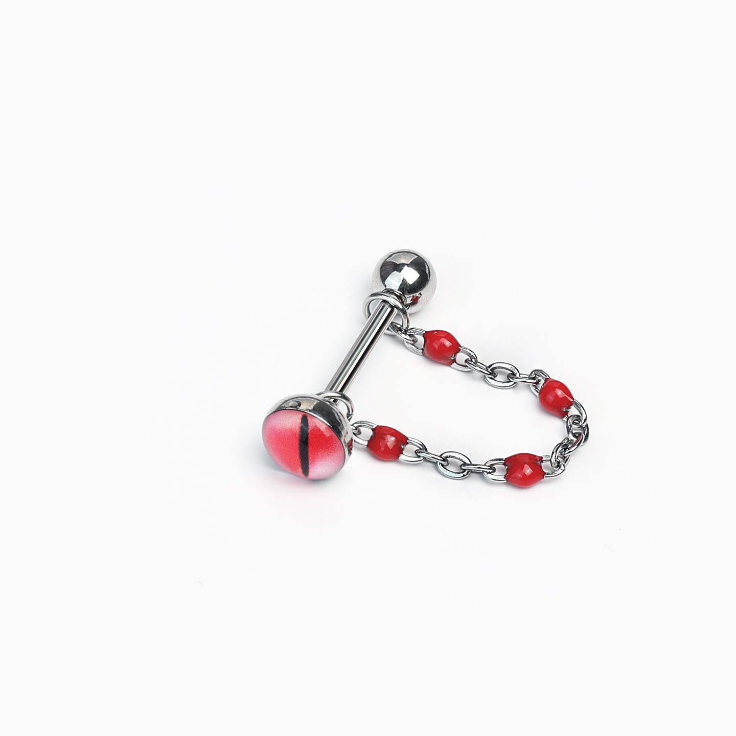 Labret stud lip piercing jewelry styling detail
