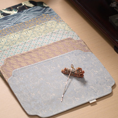 七款古典織錦小茶席 中式提花布藝茶旗 干泡墊茶道零配件