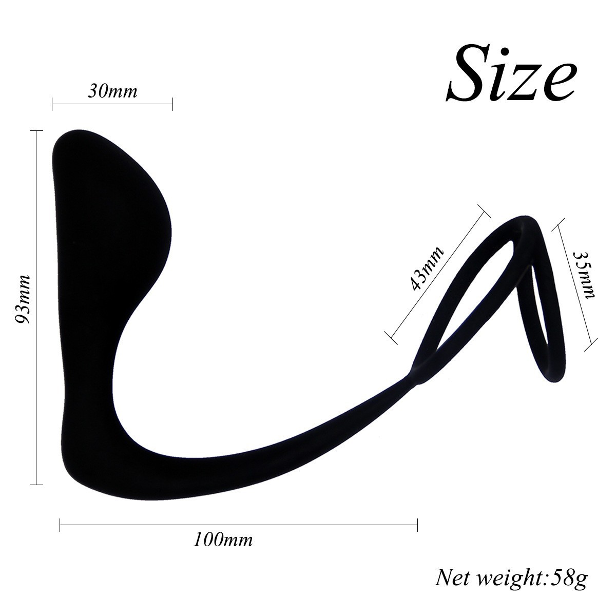 Silicone Male Prostate Massager And Delay Ring For Masturbation_voghion.com