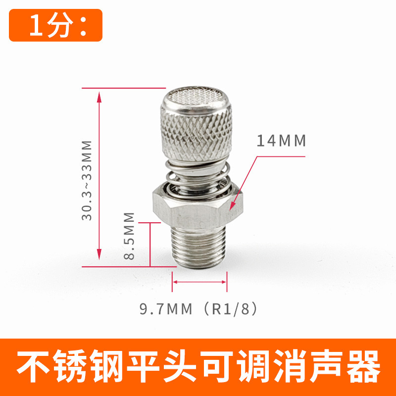 気動ステンレススロットル長頭宝塔マフラーbsl/psv2/3/4分調整排気平頭マフラー|undefined