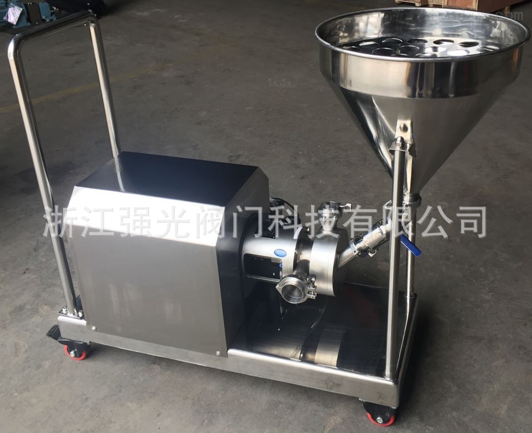 卫生级食品级不锈钢，吸粉式管线式乳化泵，粉液混合高剪切乳化泵