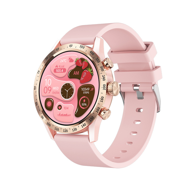 Cross-Border Smart Watch Ht201.28Amoled Heart Rate Blood Pressure Monitoring Bluetooth Call Ladies Huaqiangbei Watch