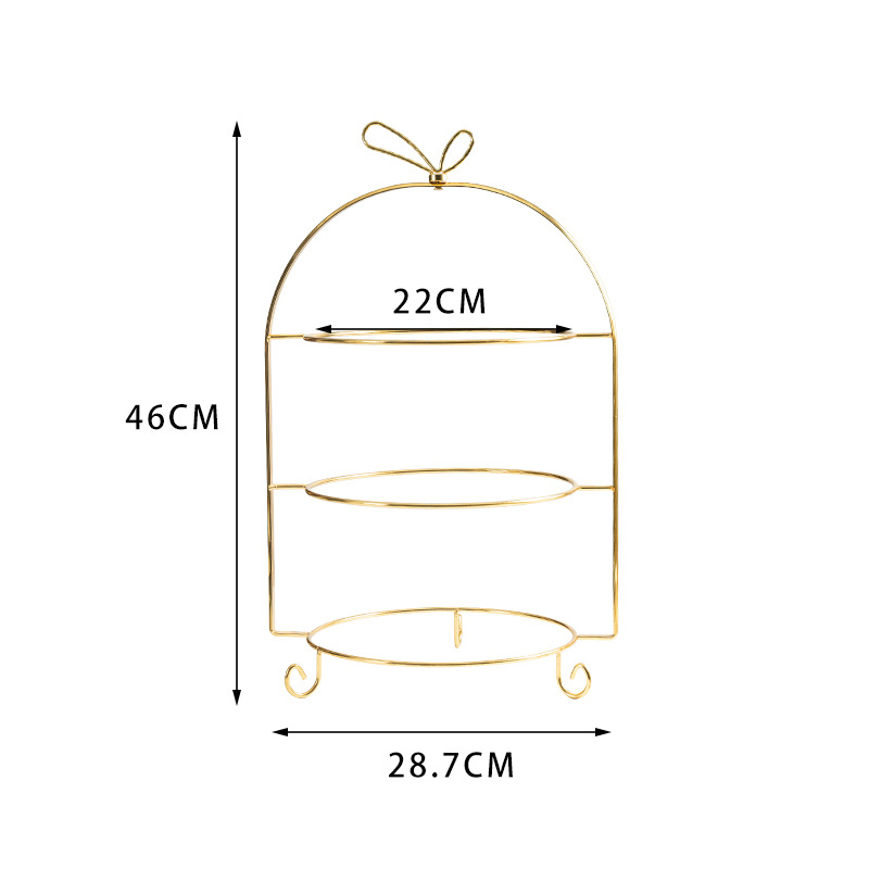 De estilo europeo chino y occidental comida cerámica postre merienda plato merienda té de la tarde japonés multiusos pastel de tres capas plato de fruta estante