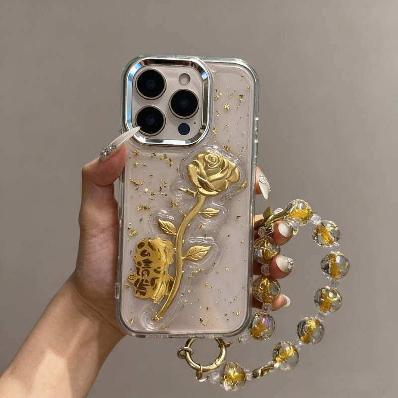 Personalized Gold Foil Rose Phone Case Suitable for Huawei Pura/Mate80Pro/Ova9/8Se P30/40/50 New Models Personalized Gold Foil Rose Phone Case Suitable for Huawei Pura/Mate80Pro/Ova9/8Se P30/40/50 New Models