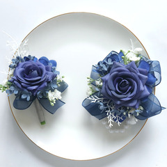 芸涵閣xs36結婚祝い花芸シミュレーション花ビジネス祝典開業ゲスト胸花襟花手首花深青