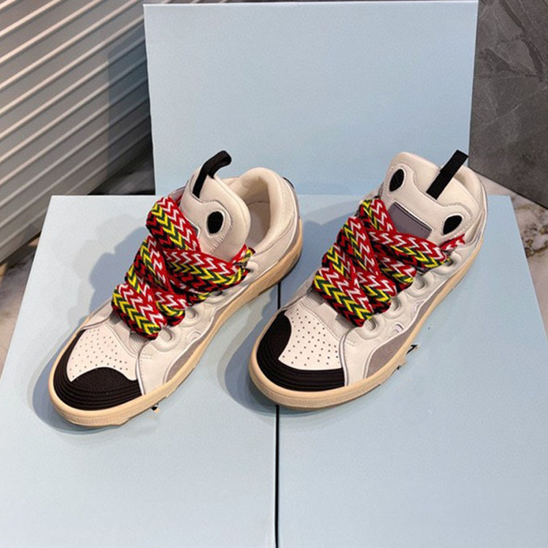 Langfan Splash-tinta zapatos de pan de tinta gruesa a juego de color alemán zapatos de entrenamiento par zapatos blancos de los hombres y las mujeres zapatos de skate para correr