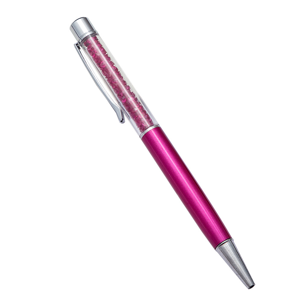 Nuevos productos al por mayor exquisitos regalos de pluma de cristal pluma de diamante pluma de bola metálica regalos comerciales pluma metálica aceitosa