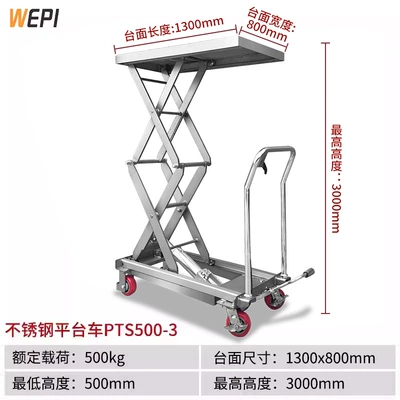 Avtomobil fırlanan platformaları: Cart for Chemical Industry, Acid - complete-vehicle-304-stainless-steel-500kg-3m