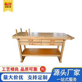 杰森厂家供应橡胶木木工桌实 木木工桌 多 功能木工桌教学用具4号