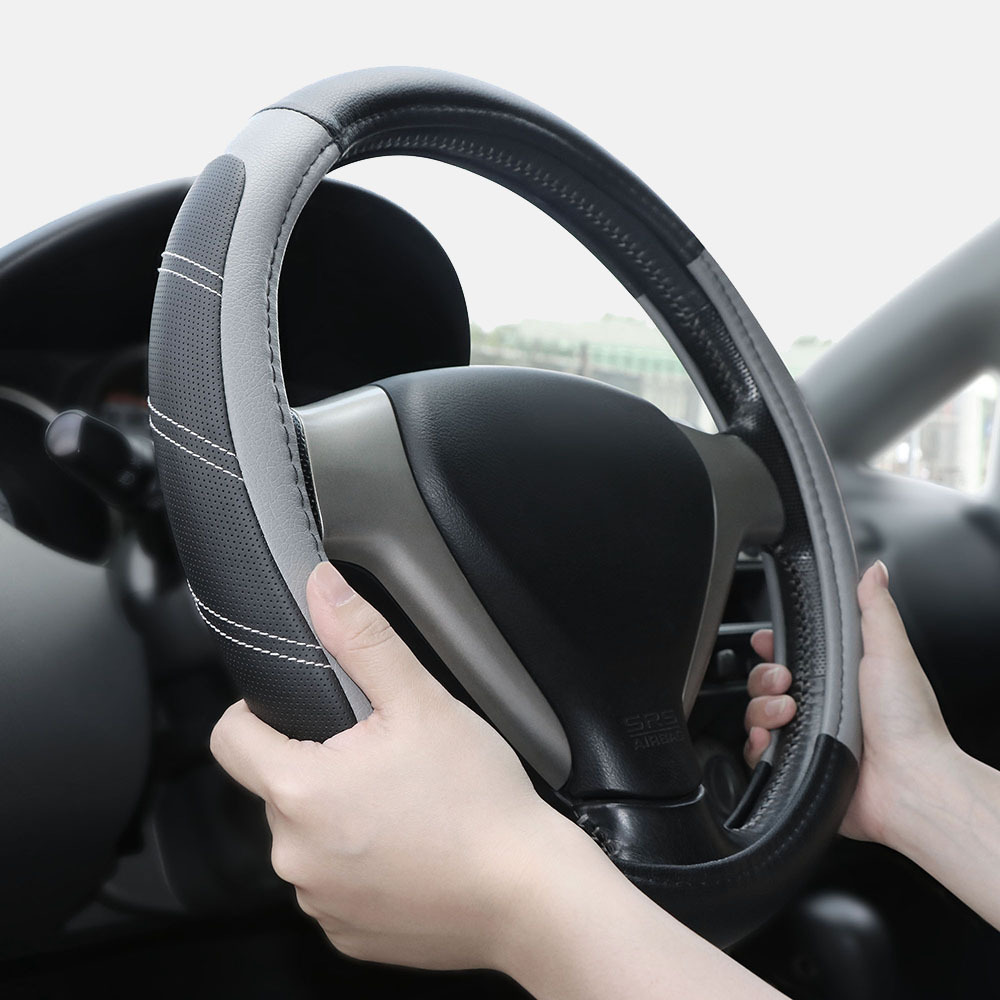 Car steering wheel cover leather elastic handle cover without inner ring Four Seasons universal car accessories car handle cover