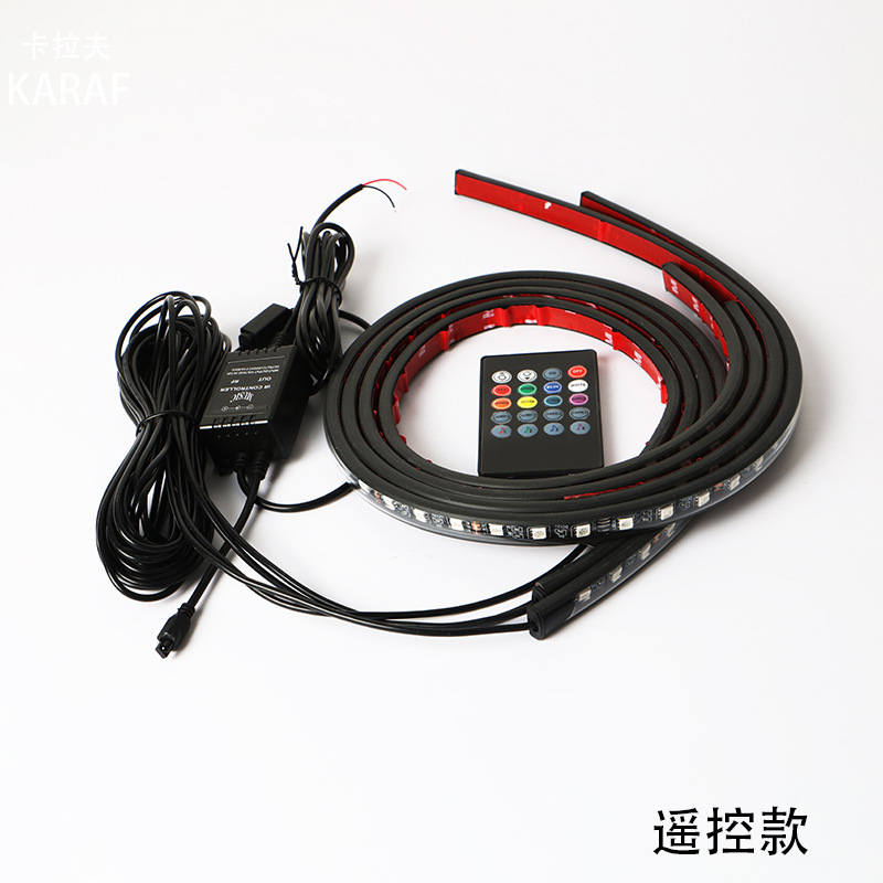 Caraf coche colorido RGB chasis luz aplicación decorativa luz de la atmósfera controlada por voz luz 90*120 120*150cm