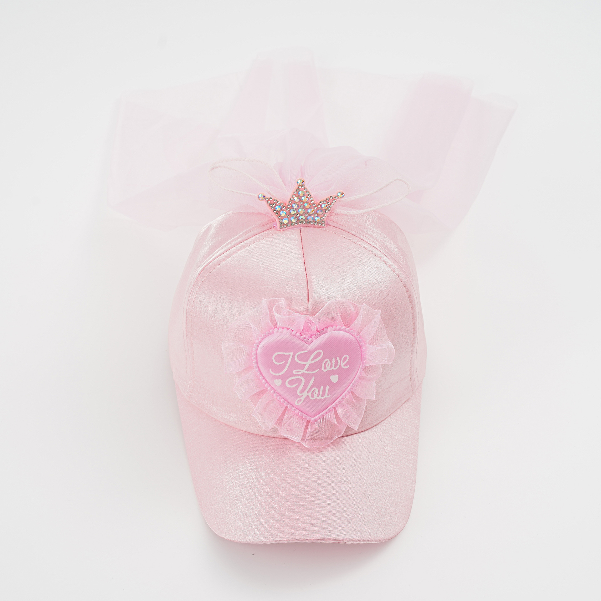 2023 nuevo encaje encantadora corona protección solar sombra princesa niños lindo gorra de béisbol