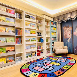 I1儿童实木书柜一体整墙简约宝宝书架置物架落地阅读架客厅