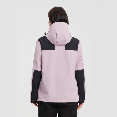23 New Outdoor Jackets Women's Three-in-One Color Matching Two-piece Set Men's Graphene Warm Mountaineering Suit Group Purchase Customization