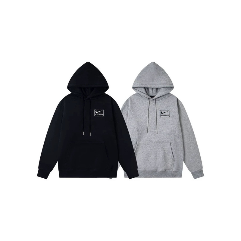 Cross-Border Trendy Brand Stussy American-Style Solid Color Logo Letter Embroidery Casual Pullover Hoodie Unisex Cross-Border Trendy Brand Stussy American-Style Solid Color Logo Letter Embroidery Casual Pullover Hoodie Unisex