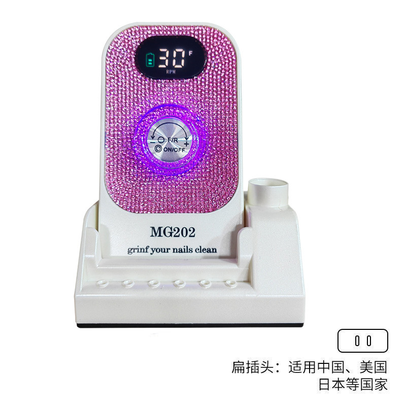 Botón de botón de pulido de uñas portátil, pulido de escritorio, herramienta de pulido de uñas, pulidora de uñas, eliminación profesional de uñas