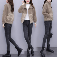 跨境棉衣女短款2025年冬装新款韩版宽松毛绒羽绒棉服小棉袄外套潮