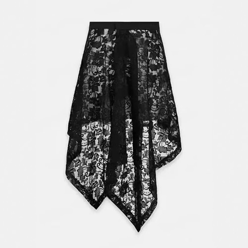Fashion Retro Design Slimming Lace Half Skirt Summer New Irregular 2025 Short Skirt Apron Fashion Retro Design Slimming Lace Half Skirt Summer New Irregular 2025 Short Skirt Apron