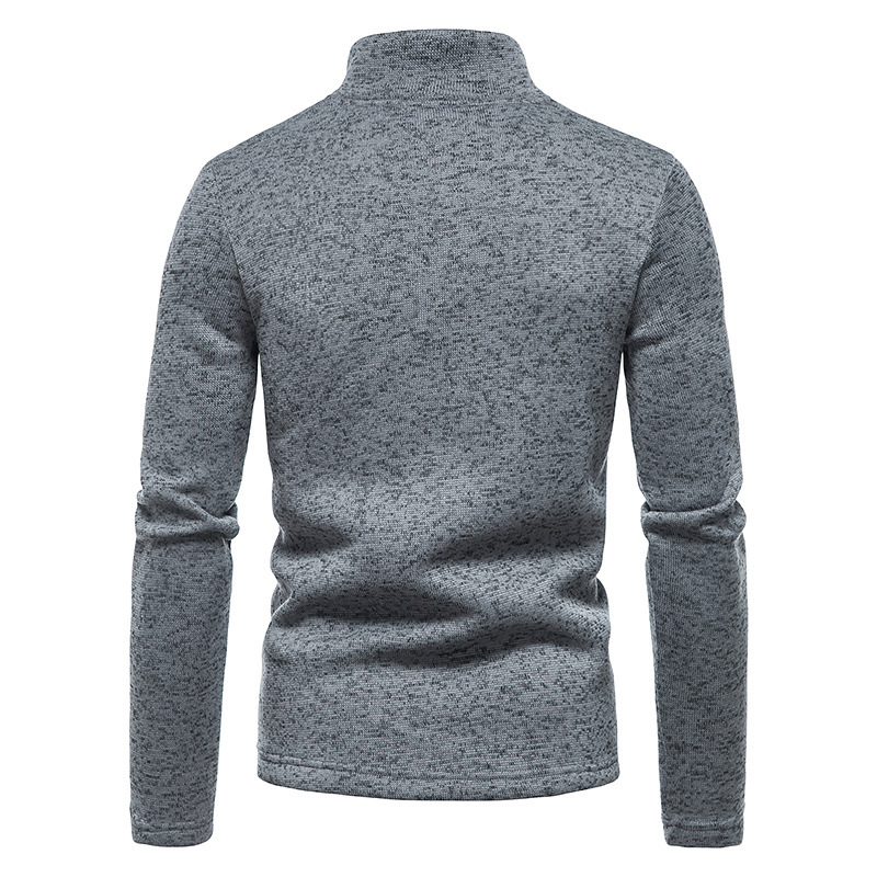 Herren Strickpullover Mit Reißverschluss Und Stehkragen_voghion.com