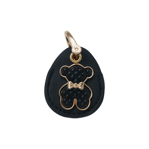 Inductive community access card holder leather water drop key chain protective cover elevator card holder cute bus IC card holder