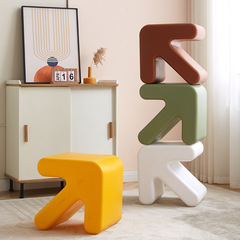 Nordic small stool for home use, children's stool with creative arrow, thick plastic, fitting room door, internet celebrity shoe-changing low stool