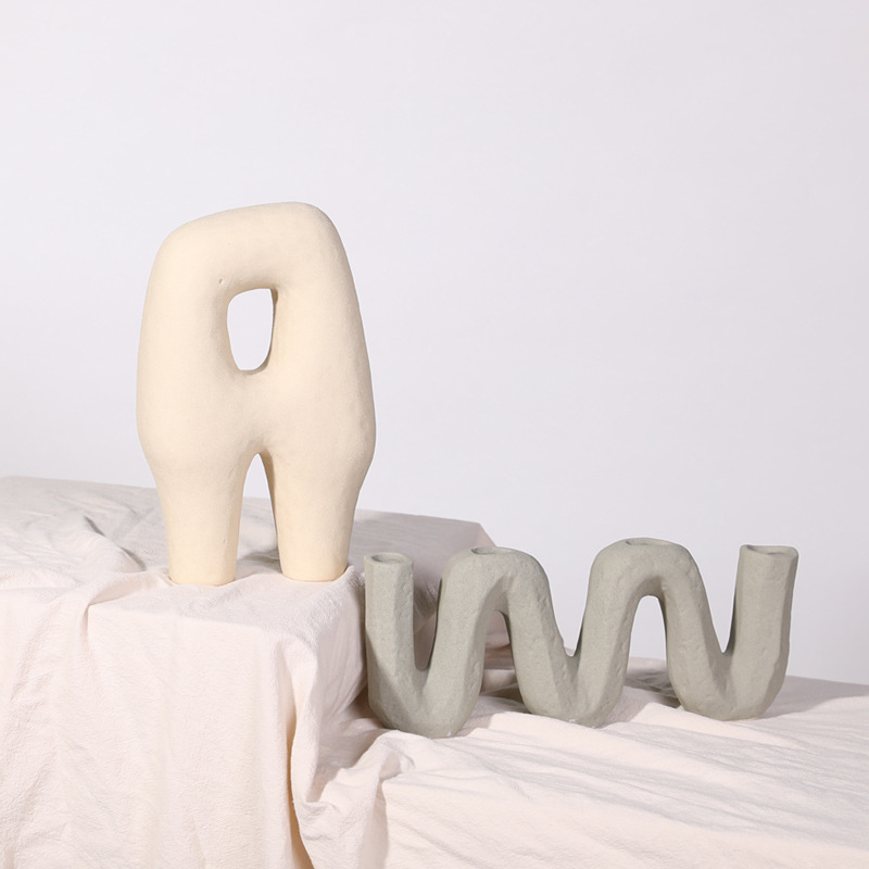 Nórdico moderno creativo geométrico cerámica artesanía decoración salón TV gabinete estantería vino gabinete decoración suave