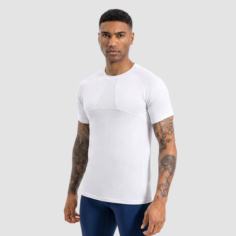 Personalizada transpiración rápida secado camiseta camiseta camiseta de compresión de manga corta camiseta hombre camiseta de malla de manga corta ropa de fitness