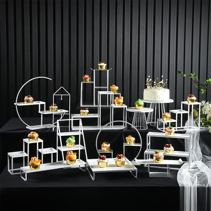 European-style dessert table decoration display stand wedding dessert cold meal tea break cake shelf table afternoon tea snack stand