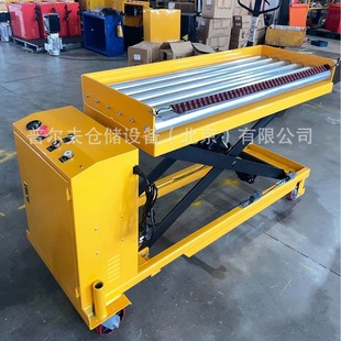Non-standard and settable manual semi-electric scissors hydraulic lifting platform car roller ball roller mold loading and unloading