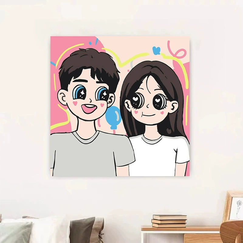 Цифровая раскраска-мультфильм для спальни, DIY, стиль высокого качества
