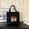 Fashionable shopping bag to go out suitable for men and women, linen bag, Korean style