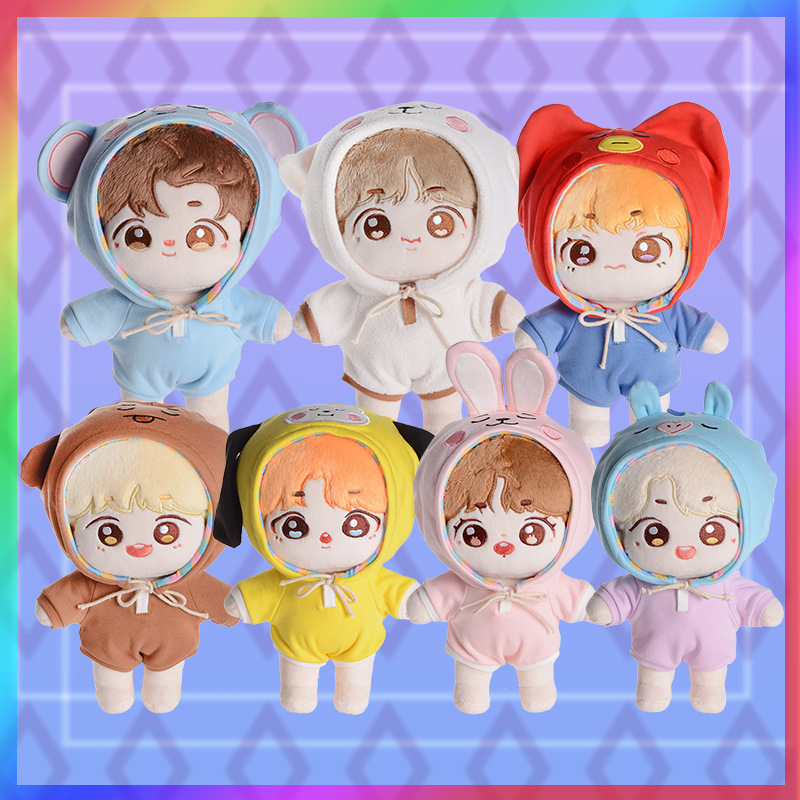 Bts Plush Dolls with Clothes Park Jimin Kim Taehyung Min Yoongi Taekyung Kim Namjoon Doll Set