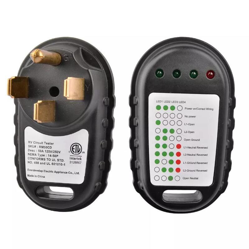 American RV Yacht 30A50A Surge Protector with Waterproof Cover All-in-One Circuit Analyzer Power Protection