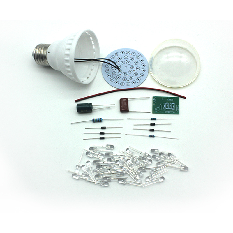 LED节能灯套件 38颗灯珠 电工电子教学 焊接 实习实训DIY组装散件