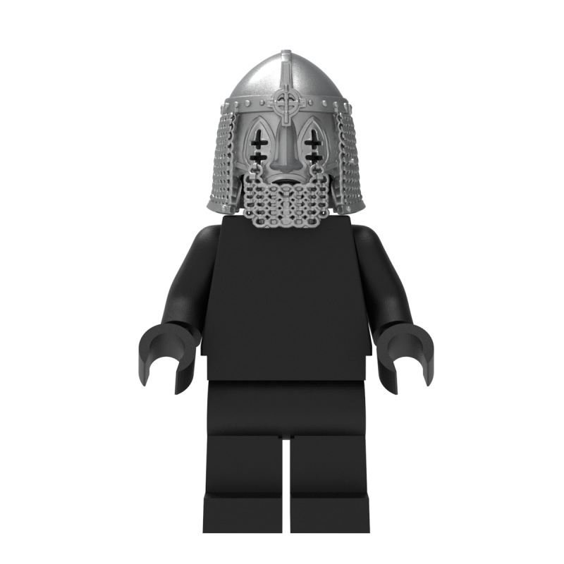 Foreign Trade Domestic Accessories Moc Building Blocks Medieval Knight Soldier Series Soldier Minifigure Helmet Assembly Toys