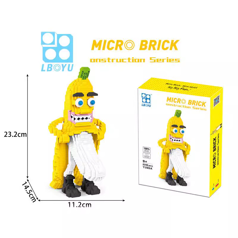 Lebaiyu 7081A miniatura pequeña partícula bloques de construcción de juguete micro partícula anime Montaje e inserción 7195A-7198A