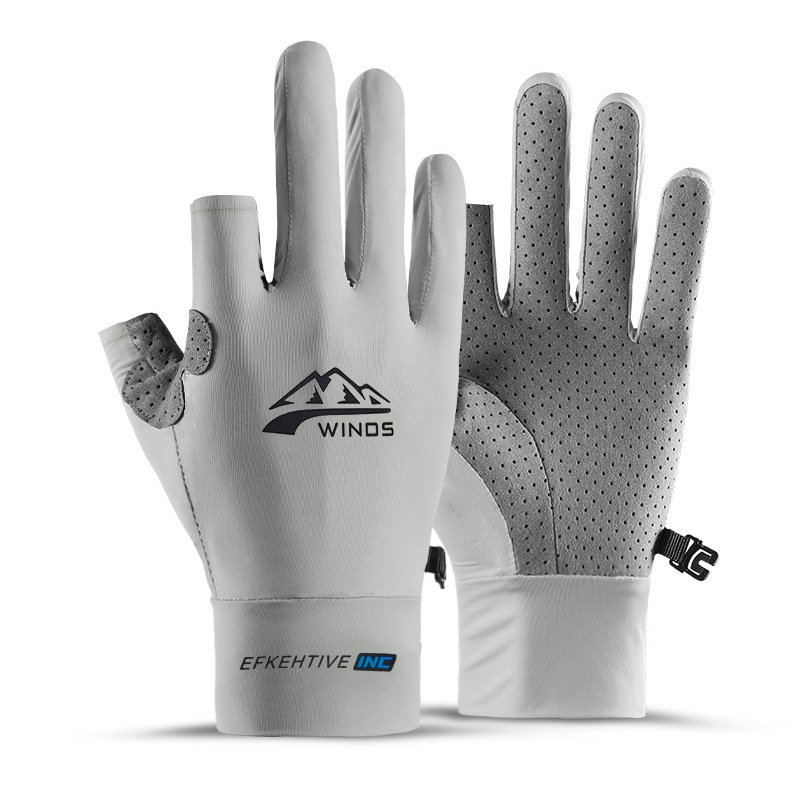 Guantes deportivos absorción de humedad y que absorbe el sudor transpirable resistente al sol pantalla táctil superconductora al aire libre ciclismo hielo Frisbee guantes