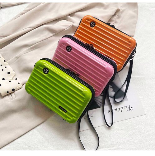  new small square bag, cross-body bag, cosmetic bag, shoulder bag, PVC hard shell bag, foreign trade style trendy bag, casual bag