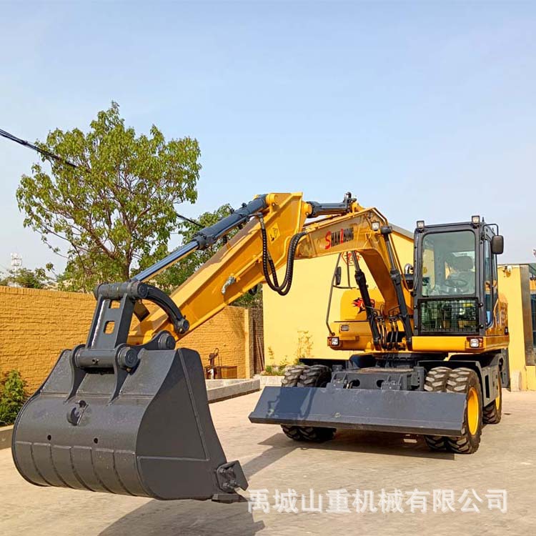 150轮式液压挖掘机 市政建设轮胎式挖机 可加装多辅具一机多用