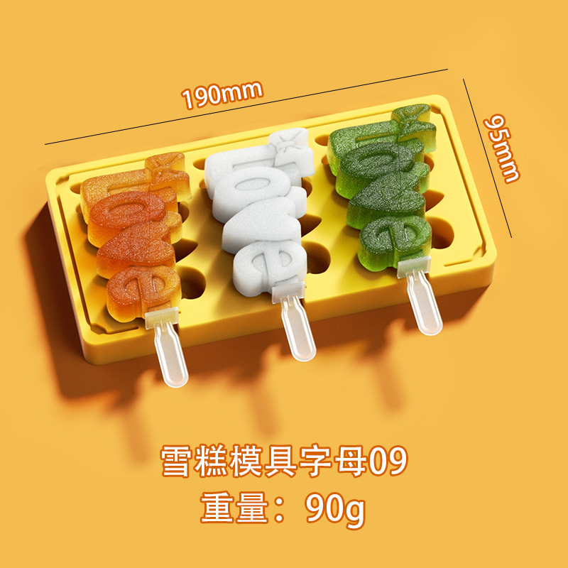 Molde de helado de silicona de dibujos animados hogar DIY paleta flor helado anti-olor cubierta de polvo molde de helado