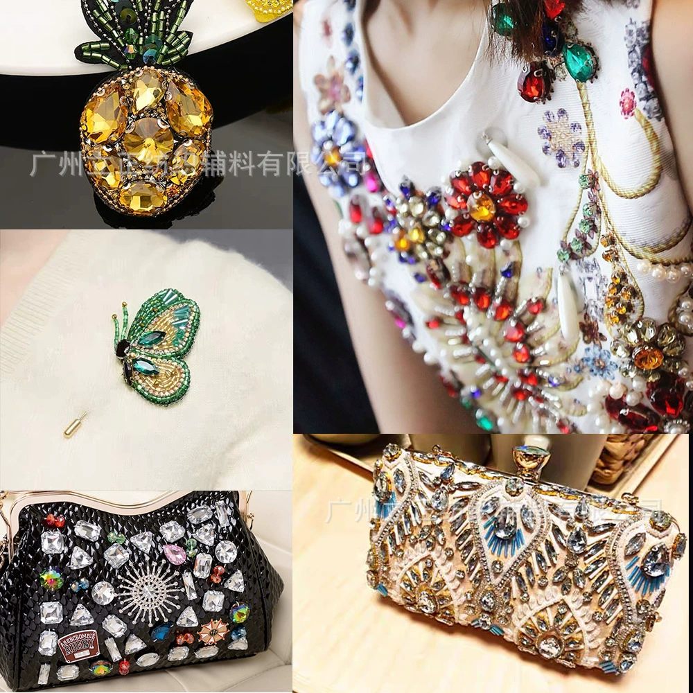 High quality glass silver footwear, bag, accessory, accessories