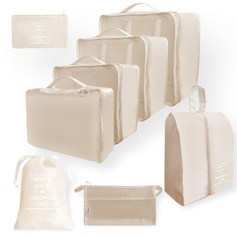 Bolsa de almacenamiento de viaje traje de seis piezas de siete piezas de ocho piezas plegable bolsa de lavado bolsa de almacenamiento de ropa bolsa de viaje con cordón