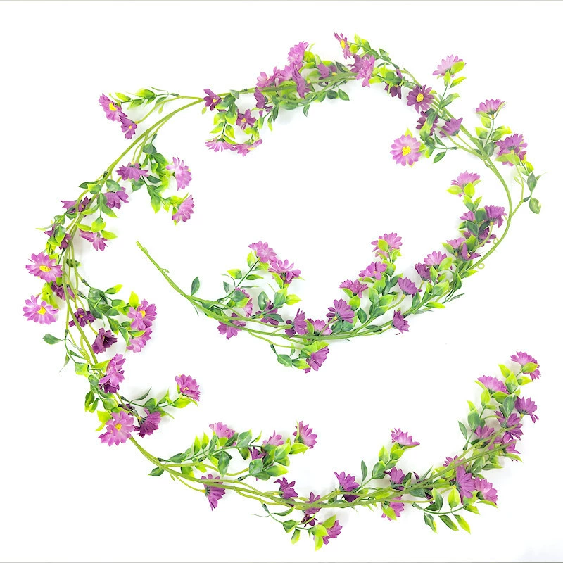 Симуляционная роза Septibly Flower, Vine, искусственные цветочные зелёные растения для внутреннего использования на потолочном воздуховоде, запутанность аркой для свадьбы и оптовая продажа