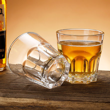 钢化八角杯广告杯酒吧KTV超厚耐摔耐热玻璃威士忌洋酒杯啤酒杯