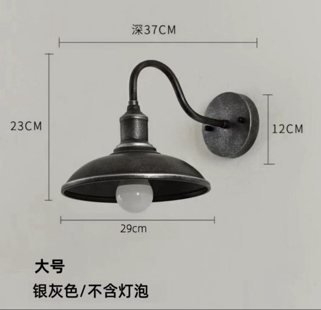 Lámpara de pared al aire libre impermeable americana retro loft estilo industrial balcón jardín lámpara al aire libre Villa iluminación expuesta lámpara de mesa