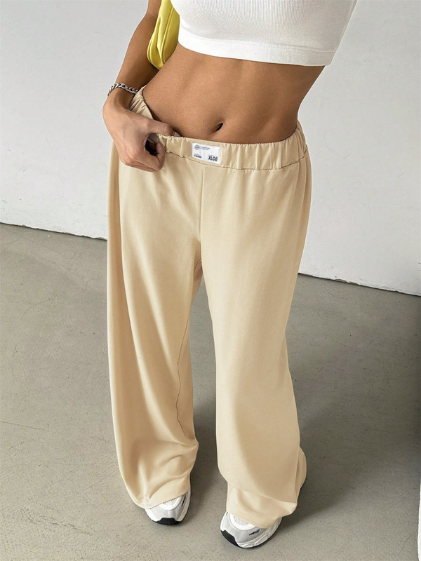 亚马逊跨境欧美纯色直筒裤休闲百搭阔腿裤女装休闲办公长裤8093|undefined