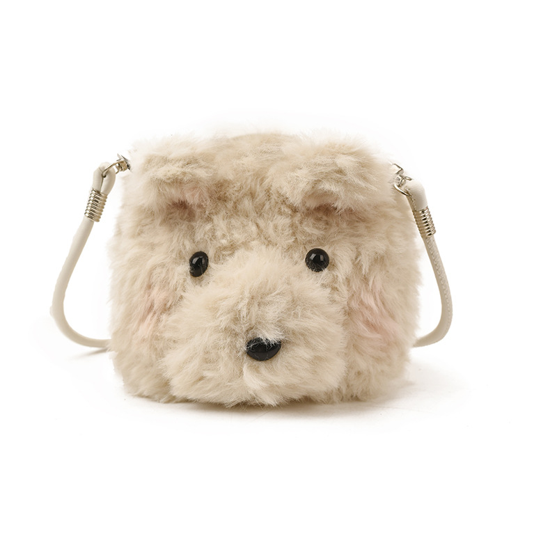 Hermoso y lindo oso de peluche, bolso de hombro para niños y niñas, mini bolso de bebé compacto, nuevo tipo de bolso de otoño y invierno para niños