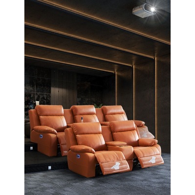 villa family cinema Top Space Electric multi-function The first layer cowhide Private Auditorium Audio Room sofa