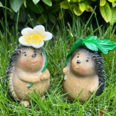 国境を越えた売れ筋の小さなハリネズミのカップル樹脂かわいいクリエイティブウィンドウ玄関レストラン装飾品中庭の庭の装飾
