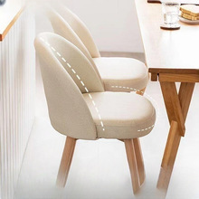北欧椅子实木餐椅现代简约家用卧室凳子靠背化妆椅学生电脑书桌椅